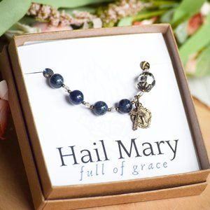 Rosary Bracelet in Deep Blue Dumuortierite